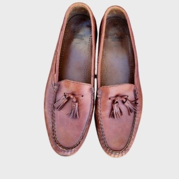 Allen Edmonds Naple Brown Leather Tassel Slip On Dress Casual Loafer Shoe Men 13 - Picture 5 of 10